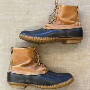Vintage L.L. Bean Maine Hunting Shoe Men's Gumshoe Duck High Boots Size 12 Brown